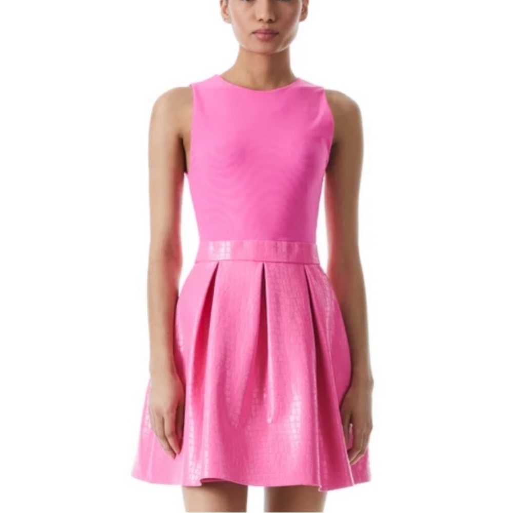 New Alice and Olivia Charra vegan leather dress - Picture 2 of 16